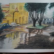 Mi Proyecto del curso: Paisajes urbanos en acuarela . % Nelida Zuniga hernandez tarafından hazırlanan Seramikler projesi - 04.18.2020