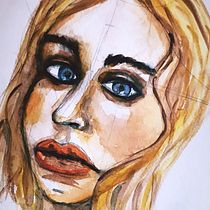Mi Proyecto del curso: Cuaderno de retratos en acuarela primer attempto. Watercolor Painting project by Anaiviv Azodnem - 04.19.2020