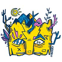 Montañas, ilustración inspirada en una canción del grupo TELEBIT. . Graphic Design, Traditional illustration, and Digital Illustration project by Varduk Varduk - 04.19.2020