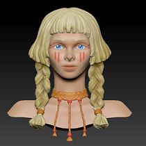 Modelado en 3D inspirado en la cantante Aurora. Projekt z dziedziny 3D użytkownika Soraya Teruel Sáez - 19.04.2020