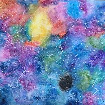 Mi galaxia!. Un progetto di Belle arti, Creatività e Pittura ad acquerello di francesca_deagnoi - 19.04.2020