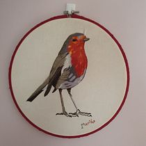 Mi Proyecto del curso: Pintar con hilo: técnicas de ilustración textil. Ilustração tradicional, e Bordado projeto de Sandra Gómez - 20.04.2020