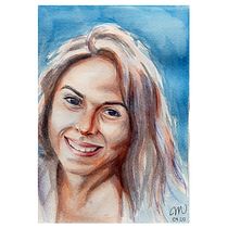Mi Proyecto del curso: Retrato artístico en acuarela. Portrait Drawing project by Mariana Valladares - 04.20.2020