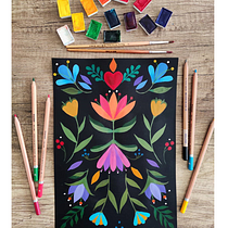 My project in Introduction to Floral Illustration with Acrylic course. Traditional illustration project by Marin Laura - 04.20.2020