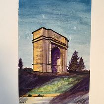 Final Project:  National Memorial Arch at Valley Forge. Architectural Illustration, and Watercolor Painting project by paden.troxell - 04.20.2020