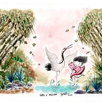 Meu projeto do curso: Ilustração em aquarela com influência japonesa. Un projet de Aquarelle de Beatriz Saberhagen - 09.05.2020
