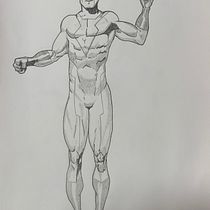 Mi Proyecto del curso: Ilustración para cómics: anatomía de un superhéroe. Desenho a lápis projeto de alvaromorillohaba95 - 20.04.2020