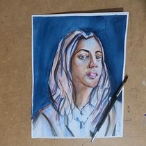 Mi Proyecto del curso: Retrato artístico en acuarela. Fine Arts project by Javier Barajas - 04.20.2020