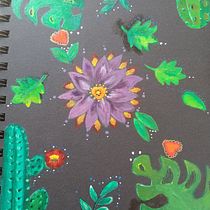 Mi Proyecto del curso: Introducción a la ilustración floral con acrílico. Pintura Acrílica projeto de Carolina Castro Leiva - 21.04.2020