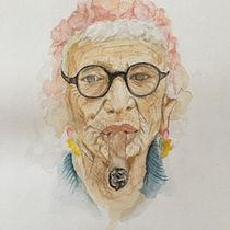 My project in  Watercolor Portrait Sketchbook course - Thanks Carlos. Sketchbook, and Watercolor Painting project by jessicadaniel - 04.21.2020