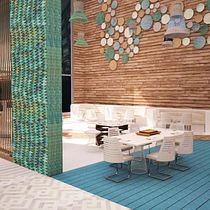 My project in Interior Design for Restaurants course. Projekt z dziedziny 3D i Projektowanie wnętrz użytkownika Ghazal Badaoud - 21.04.2020