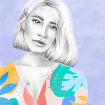Mi Proyecto del curso: Retrato con lápiz, técnicas de color y Photoshop. Ilustração digital projeto de Elsa Reig - 21.04.2020