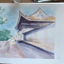 My project in Architectural Sketching with Watercolor and Ink course. Architectural Illustration, and Watercolor Painting project by franfang - 04.21.2020