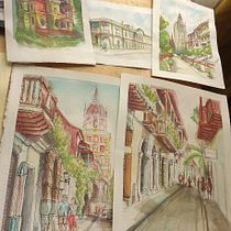 Mi Proyecto del curso: experimentación y paisajes de Cartagena. Architecture, Traditional illustration, and Architectural Illustration project by Ernesto Gaviria Riascos - 04.28.2020