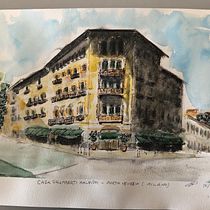 My project in Architectural Sketching with Watercolor and Ink course. Pintura em aquarela projeto de Riccardo Pastore - 23.04.2020