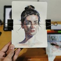 Mi Proyecto del curso: Retrato artístico en acuarela. Un proyecto de Bellas Artes y Pintura a la acuarela de Pedro Fco García Castanedo - 13.05.2020