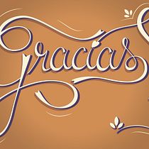 Gracias.. Mi proyecto final del curso los secretos dorados del lettering. Calligraph, Design, and Lettering project by Ariadna Ilacqua - 04.23.2020