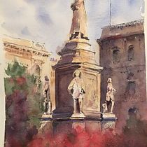 My project in Architectural Sketching with Watercolor and Ink course. Pintura em aquarela projeto de Wenche Sekse - 26.04.2020