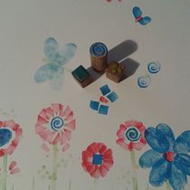 My project in Stamping Techniques for Children course. Children's Illustration project by marideco78 - 04.24.2020