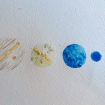 Mi Proyecto del curso: NUESTRO SISTEMA SOLAR!!!. Watercolor Painting project by emi_un_girasol - 04.24.2020