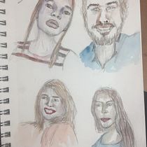 Mi Proyecto del curso: Cuaderno de retratos en acuarela. Animation project by Alexandra Cepeda - 04.24.2020