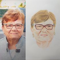 Mi Proyecto del curso:  Retrato realista con lápices de colores. Mi tata Juana. Portrait Drawing, and Realistic Drawing project by Sara Bernal - 04.24.2020
