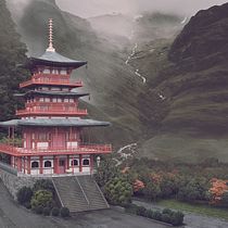 Proyecto del curso: Matte painting cinematográfico Kumano Nachi. 3D, Digital Drawing, and Digital Design project by Jordi Pujante - 04.24.2020