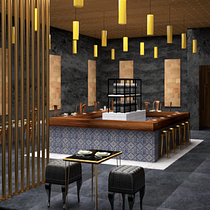 Mi Proyecto del curso: Diseño de interiores para restaurantes. Projekt z dziedziny Architektura wnętrz,  Projektowanie 3D, Projektowanie powierzchni h, low i ch użytkownika Andrés Mayo Perdomo - 25.04.2020