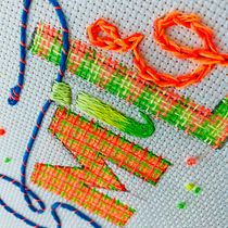 Letras bordadas. Embroider, and Textile Design project by Diana Jaramillo A - 04.24.2020