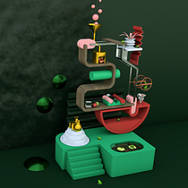 LEAP OF GREATNESS - 3D Composition Ein Projekt aus dem Bereich 3-D-Modellierung, Digitales Design und UX / UI von sherif.rateb95 - 25.04.2020