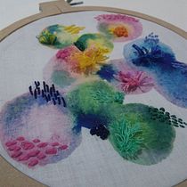 Mi Proyecto del curso: Técnicas básicas de bordado y acuarela. Arts, Crafts, Embroider, Creativit, and Watercolor Painting project by Noe Mora - 04.26.2020