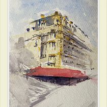 My first Architectural paint in water colours. Pintura em aquarela projeto de Chris Baxter - 26.04.2020