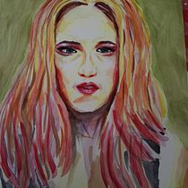 My project in Artistic Portrait with Watercolors course. Watercolor Painting, Painting, Portrait Drawing, and Portrait Photograph project by azzolad - 04.26.2020