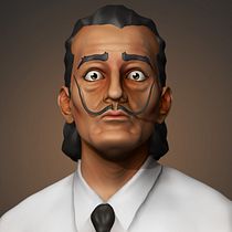 Mi Proyecto del curso: Modelado de personajes en 3D - Salvador Dali. Projekt z dziedziny  Modelowanie 3D użytkownika João Lázaro - 27.04.2020