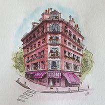 My project in Architectural Sketching with Watercolor and Ink course. Pintura em aquarela projeto de gaetane_ - 27.04.2020