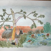 My project in Watercolor Illustration with Japanese Influence course. Ilustração tradicional projeto de kate_fabian - 27.04.2020