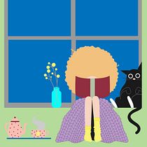 Yo me quedo en casa. Un proyecto de Ilustración vectorial de roxanaali33 - 27.04.2020