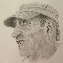 Retrato "cuasi realista" con lápiz de grafito.. Desenho a lápis, Desenho artístico, Desenho de retrato, e Desenho realista projeto de Oliver Rivero - 27.04.2020