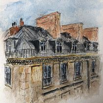 My project in Architectural Sketching with Watercolor and Ink course. Watercolor Painting project by Ed - 04.27.2020