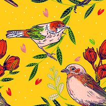En el mismísimo sueño de volar.. Ilustração botânica, Ilustração digital, Ilustração vetorial, e Pintura em aquarela projeto de Karen Castañeda - 28.04.2020