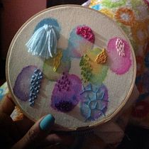 Mi Proyecto del curso: Técnicas básicas de bordado y acuarela. Embroider project by Eve Cabrera - 04.28.2020