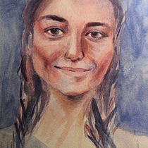 My project in Artistic Portrait with Watercolors course. Portrait Drawing, and Watercolor Painting project by Manouk Bakermans - 04.21.2020