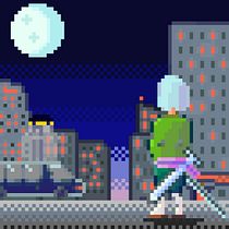 Ella esperando en la noche de la ciudad . Un progetto di Animazione 2D di Nabil Koukab Sánchez - 28.04.2020