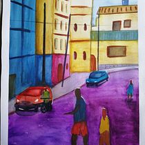 Hola, primero amé tu obra profe y eso fue lo que me llamó a hacer el curso, luego amé la acuarela y ahora no puedo parar. Muy feliz y agradecido. Fede . % Fede Cajon tarafından hazırlanan Sokak Sanatı projesi - 05.01.2020