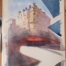Mi Proyecto del curso: Dibujo arquitectónico con acuarela y tinta. Watercolor Painting project by Almudena Alcover - 04.29.2020