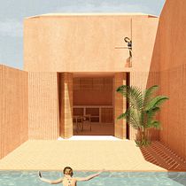 My project in Architectural Visualization Using Digital Collage course. Un projet de Modélisation 3D, Illustration architecturale , et Architecture numérique de Ioanna Alexi - 05.05.2020