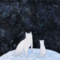 "Somewhere under the same sky" (my project in Modern Watercolor Techniques course). Un progetto di Pittura ad acquerello di Julia Molina - 01.05.2020