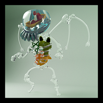 Prácticas del curso: Calavera de cristal y robot. 3D Modeling project by alexander_morenier - 04.29.2020