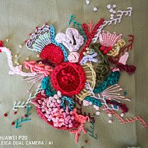 My project in Advanced Embroidery Techniques: Stitches and Compositions with Volume course. Bordado projeto de Paola - 05.05.2020
