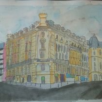 Mi Proyecto del curso: Dibujo arquitectónico con acuarela y tinta. Architecture, Fine Arts, Sketching, Creativit, and Drawing project by dramilena82 - 05.01.2020